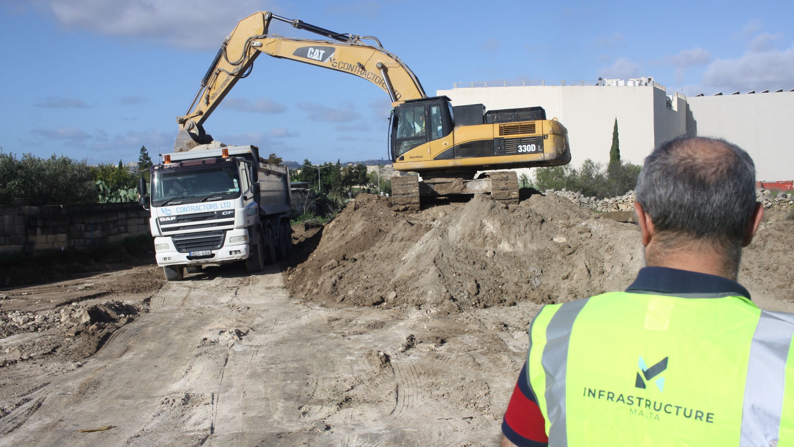 New Mriehel access road construction in progress 