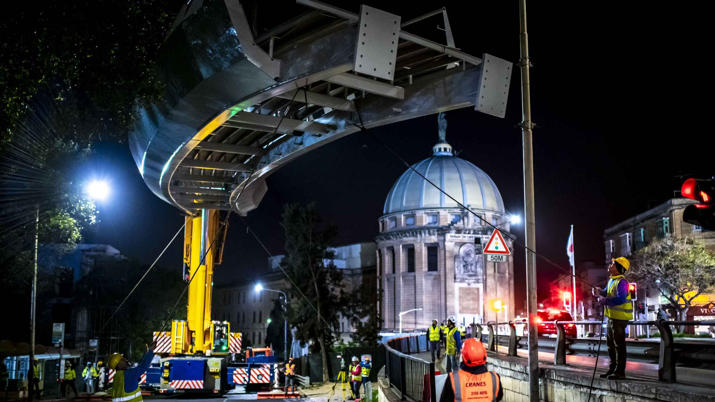 New Blata l-Bajda footbridge starts taking shape