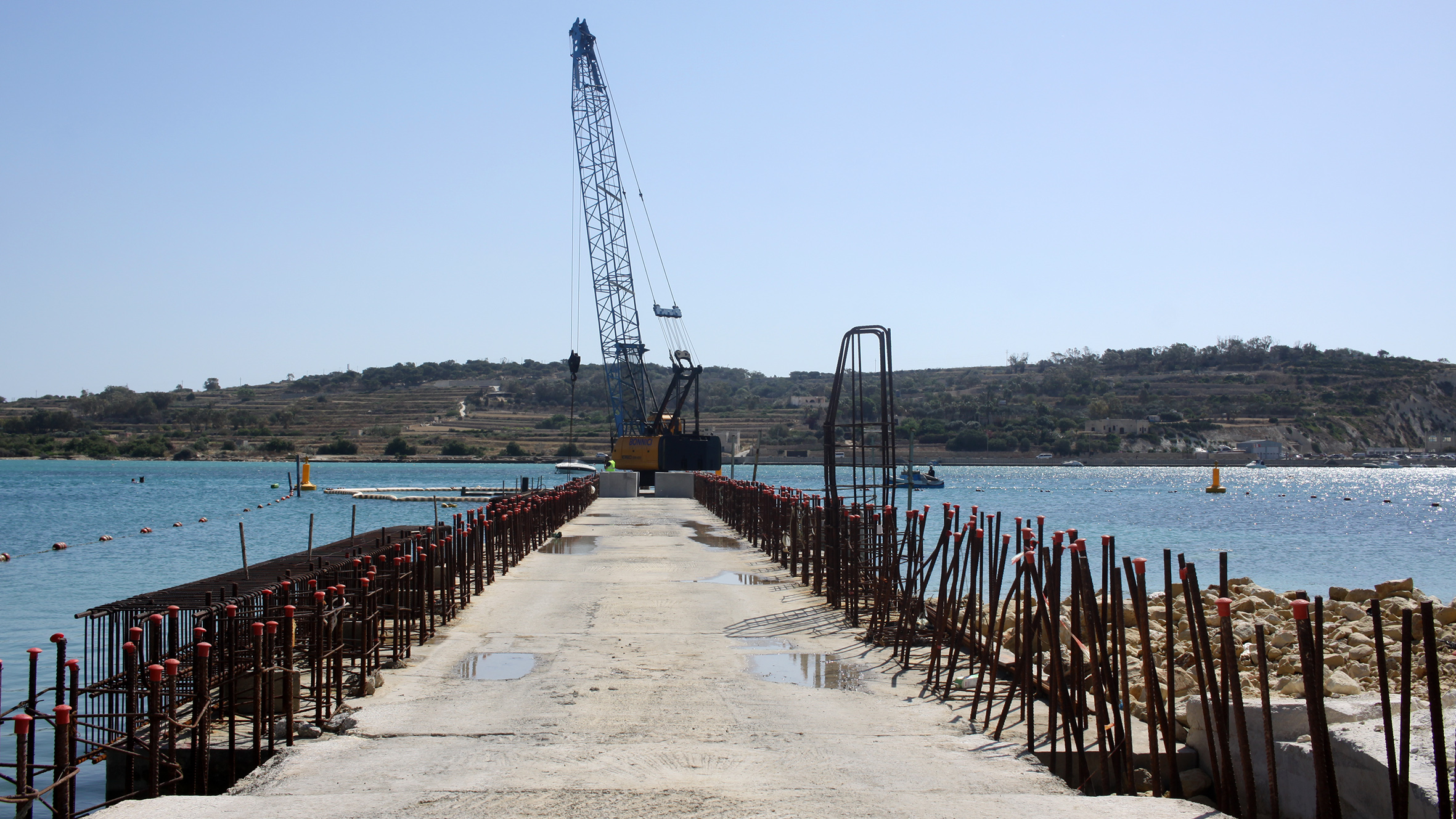 Infrastructure Malta completes base structure of new Qrejten Breakwater