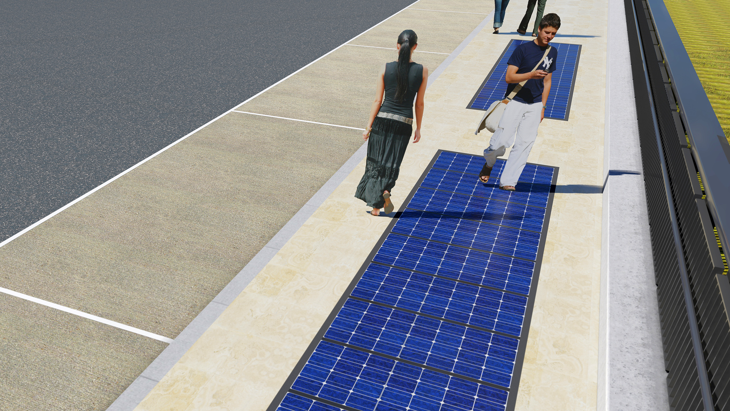 First solar footpath in Malta