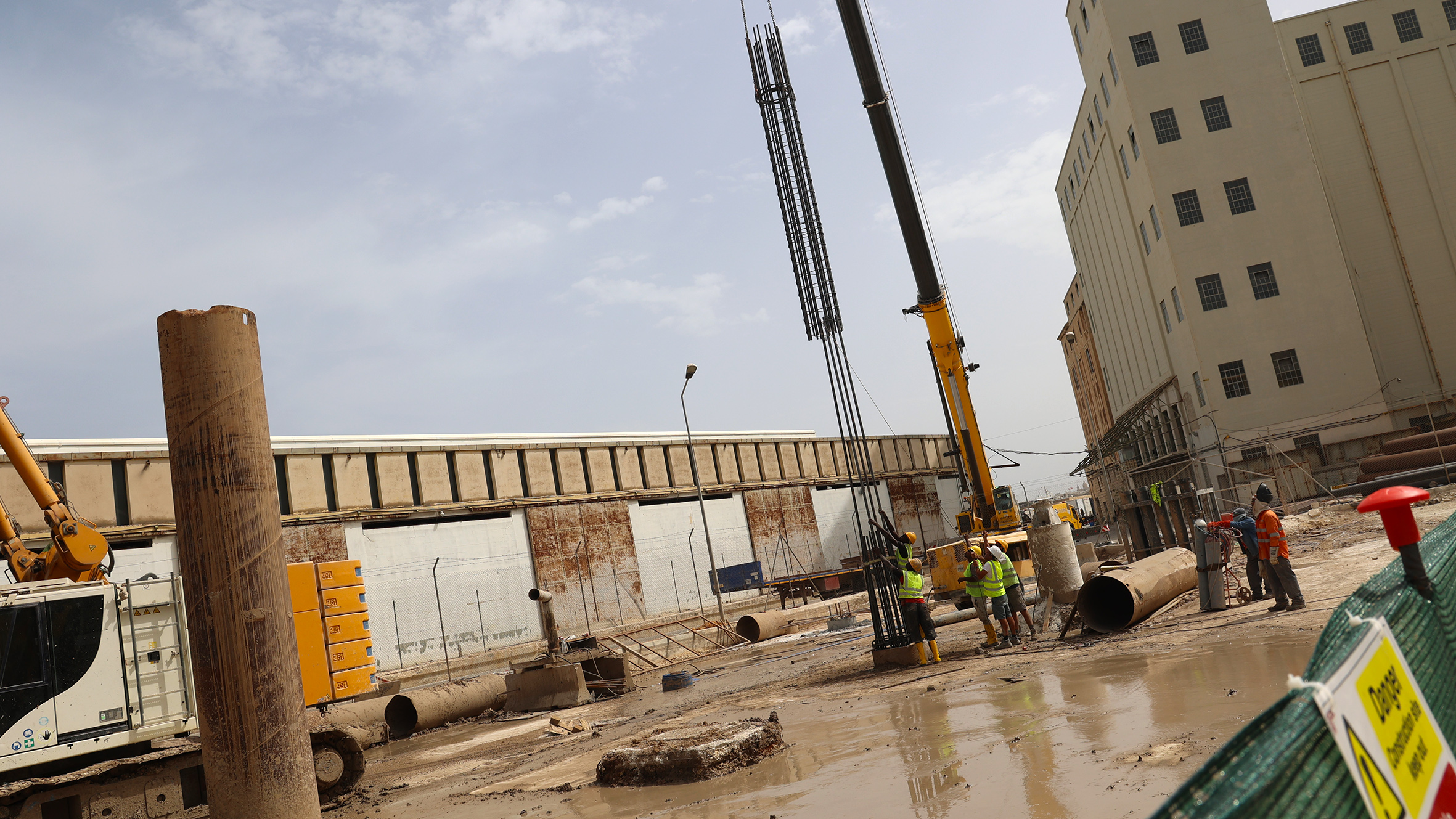 Frequency converter station for Grand Harbour shore power project under construction